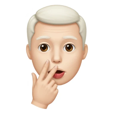 White color Shh finger and hand emoji sticker