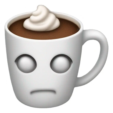 Hot coco in a mug with the texture of a sweater  sticker