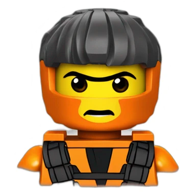 lego ninjago orange ninja with yellow skin sticker