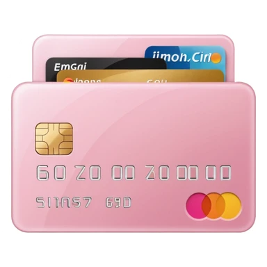 light pink credit card, iPhone style sticker