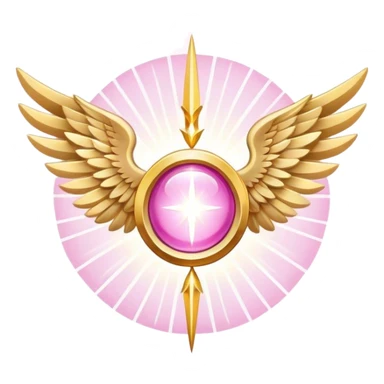 6 wings emblem holy light pink sticker