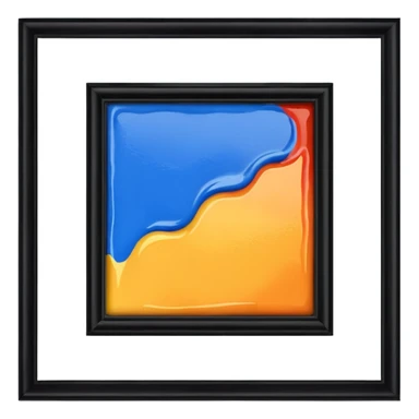 framed wall paint with border sticker