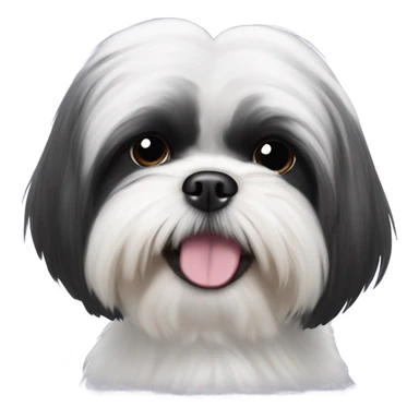 Black shih tzu Maltese with an overbite  sticker