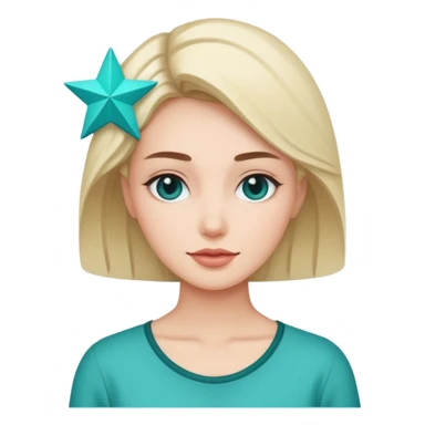 Teal star with alana sticker