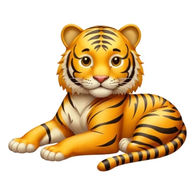 Tiger tanning in the sun sticker