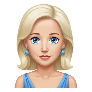 Joe Biden with blue eyes wearing a dress with earrings sticker