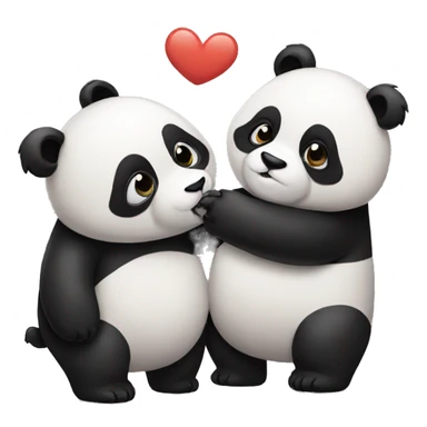 Panda giving kiss sticker