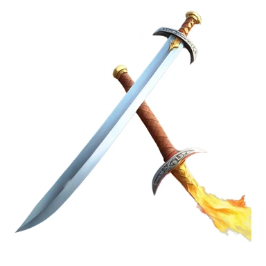 Sword of Fire , 4k quality, a lot of details & the sword itself is very shiny  sticker
