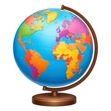 globe with translation speech bubbles sticker