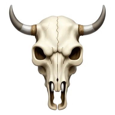 bull skull perfil sticker