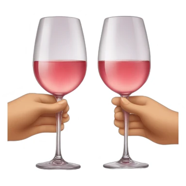 Two glasses of rose wine are clinking sticker