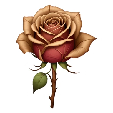 A wilted rose, symbolizing death sticker