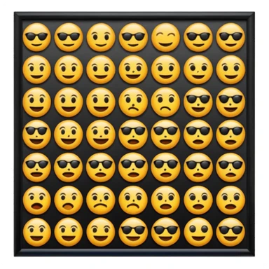 Emoji puzzle video.
Show 12 emojis in a clean grid.
One emoji has a clear visual difference (different color or missing detail).
Bright background, playful style.
Make it easy and fun for beginners.
4-second thinking time. sticker