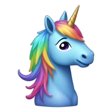une licorne qui fait caca des arc en ciel sticker