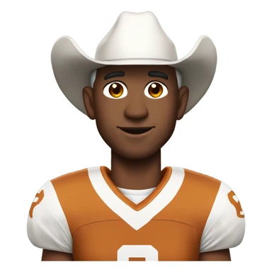 Jeff Bezos wearing a Texas longhorn football uniform sticker