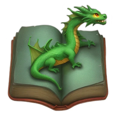 Un grimoire magique en forme de dragon  sticker