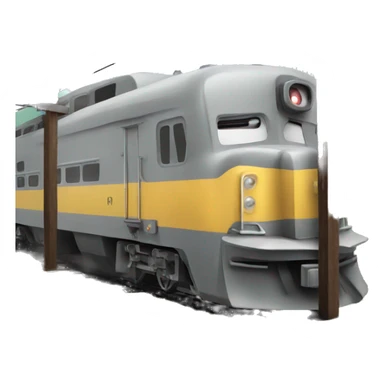 A train hits a car at a railroad crossing sticker