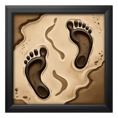 a detective film - footprints sticker