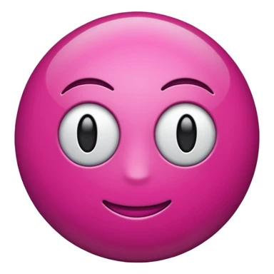 magenta color sphere,Negative : Emoji. sticker