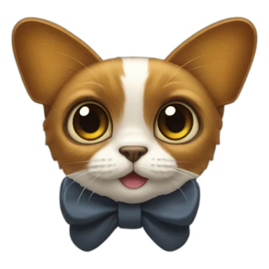 Chat avec noeud papillon sticker