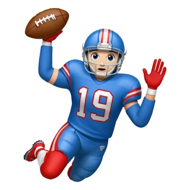 touchdown blue (#00A3E0) and red (#F9423A) sticker