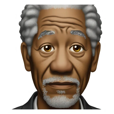 Morgan Freeman looks down sadly sticker