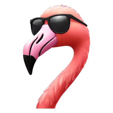 a flamingo with sunglasses  sticker