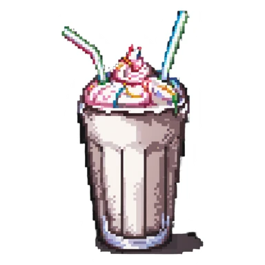 milkshake with two straws sticker