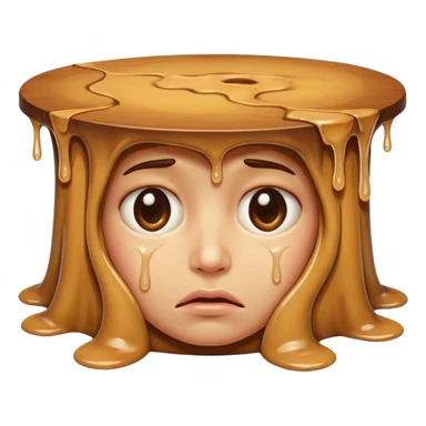 

Emoji 3: Face melting into the table like a puddle.
 sticker