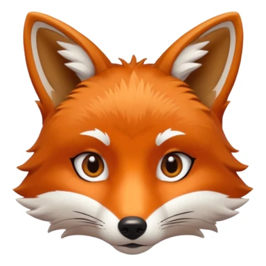 fox face sticker