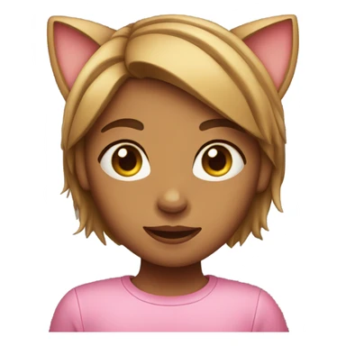 girl with cat ears sticker