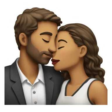 two people kissing sticker
