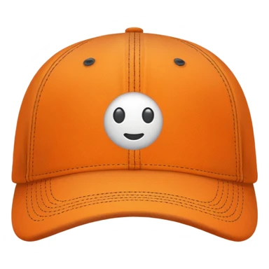 Orange baseball hat sticker