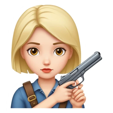 Girl with gun to head sticker