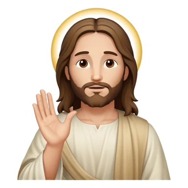jesus from heaven offers his hand sticker