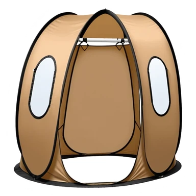 Tall Oval Narrow Pop up spray tan tent sticker