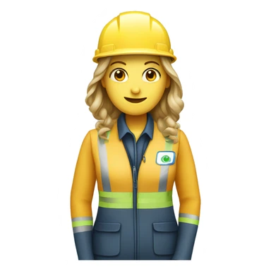Occupational safety and health woman employee sticker