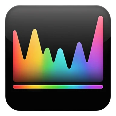 audio spectrum, the spectrum is black sticker
