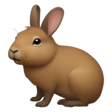 Lapin sur capybara sticker