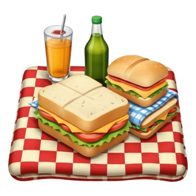 picnic with sandwiches, drinks sticker