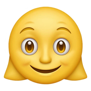 classic yellow face emoji smiling with a squiggly line under one eye sticker