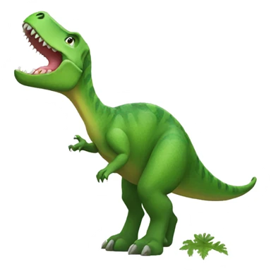 dinosaur eating fern sticker