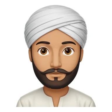 arab man with turban and beard, professional CEO vibe sticker