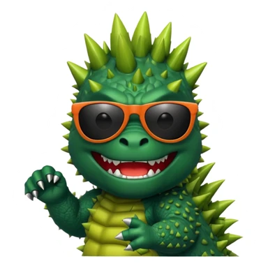 Godzilla wearing sunglasses sticker