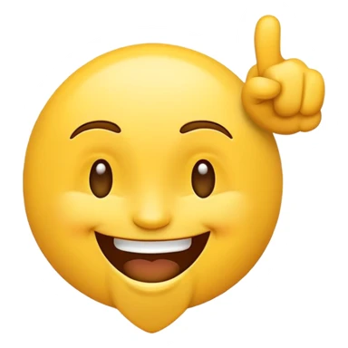 Emoji pointing and laughing sticker