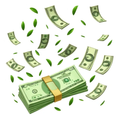 Money raining sticker