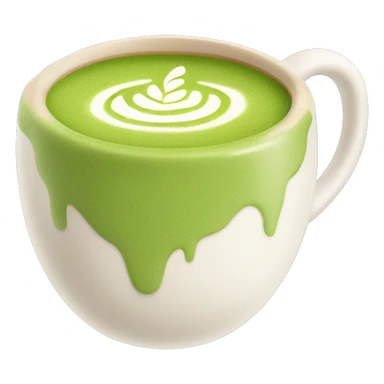 matcha latte in a cup sticker
