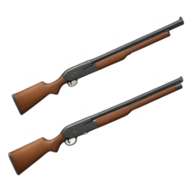 bald man double barrel shotgun sticker