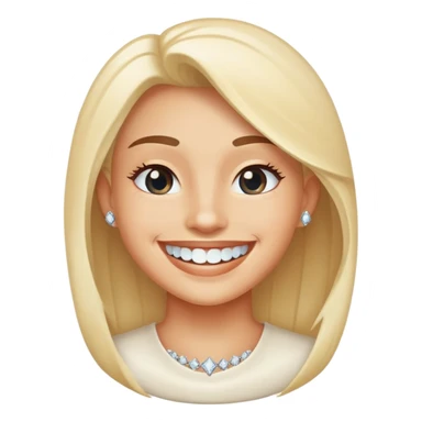 Diamond teeth smile sticker