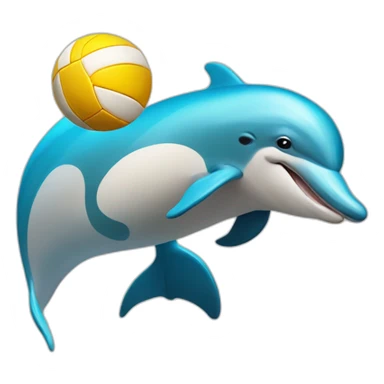 dolphin with volleyball sticker